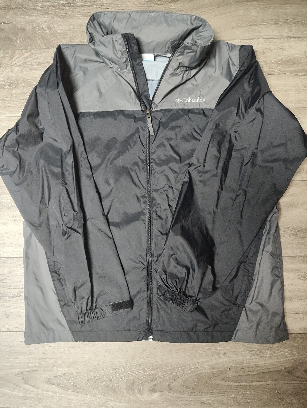 Columbia Black and Gray Men's Rain Jacket Large